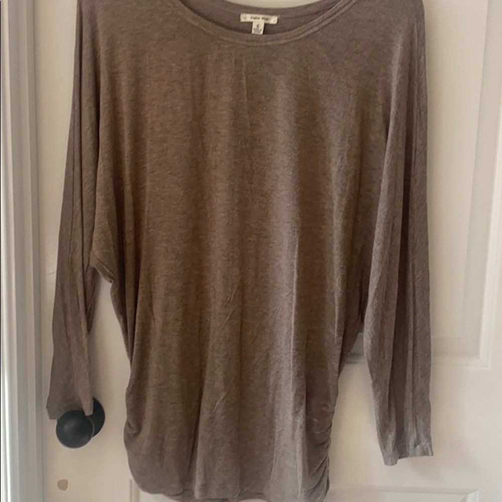 Sophie Max Brown Pico Sleeve Tee